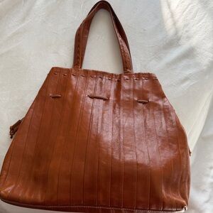 Brown Leather purse made in Italy.